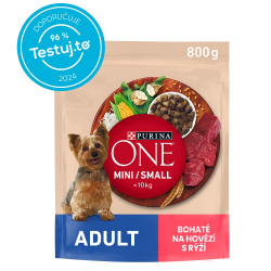 Purina One Dog Adult Mini/Small Hovězí s rýží 