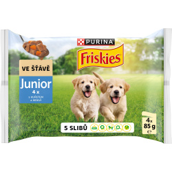 Friskies kapsička Junior kuřecí s mrkví ve šťávě