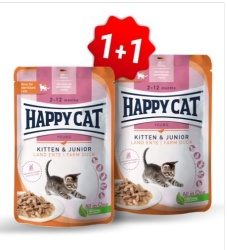 Happy Cat kapsička Kitten & Junior Land-Ente