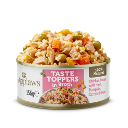 Applaws konzerva Dog Taste Toppers ve vývaru Kuře se šunkou 156g