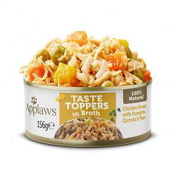 Applaws konzerva Dog Taste Toppers ve vývaru Kuře se zeleninou156g