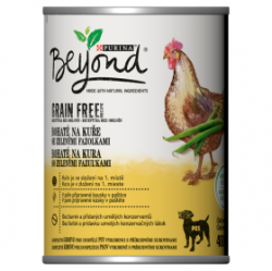 BEYOND Grain Free Dog konzerva s kuřetem a zelenými fazolkami 