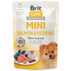 Brit Care Dog Mini Kapsička Salmon & Herring Fillets in Gravy 85g