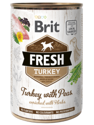 Brit Fresh Dog konzerva Turkey with Peas_new