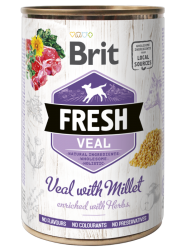 Brit Fresh Dog konzerva Veal with Millet_new