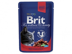 Brit Premium Kapsička Cat Beef Stew & Peas 