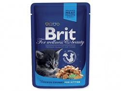 Brit Premium Kapsička Kitten Chicken Chunks