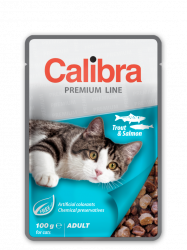 Calibra Premium Cat kapsička Adult pstruh a los...