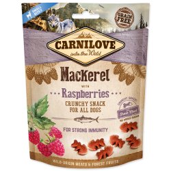 Carnilove Dog Crunchy Snack Mackerel with Raspb...