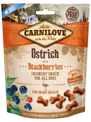 Carnilove Dog Crunchy Snack Ostrich with Blackb...
