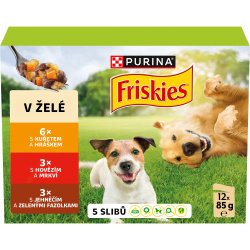 Friskies kapsička hovězí, kuřecí a jehněčí v želé