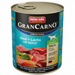 Gran Carno Adult konzerva losos + špenát 800g