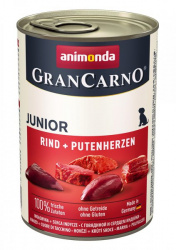 Gran Carno Junior konzerva Hovězí + krůtí srdce