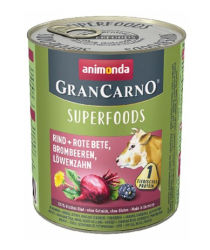 GRANCARNO Dog konzerva Superfoods Rind + Rote Bete 800g