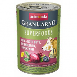 GranCarno Superfoods hovězí,čv.řepa,ostružiny,pampeliška pro psy