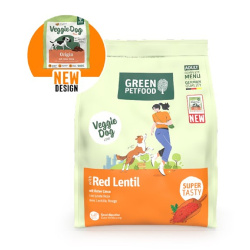 Green Petfood Veggie Dog with Red Lentil