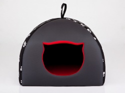 Iglú pro kočky - černé tlapka 