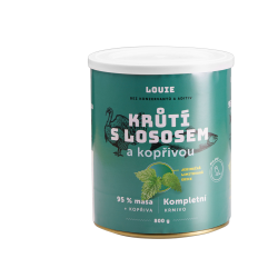 Louie Dog konzerva Krůtí s lososem a kopřivou 800g