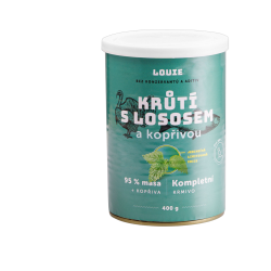 Louie Dog konzerva Krůtí s lososem a kopřivou