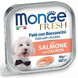Monge Fresh Dog Paštika a kousky s lososem