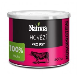 Nativia Dog konzerva Hovězí 400g