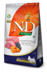N&D GF Dog Pumpkin Adult Mini Lamb & Blueberry_pytel