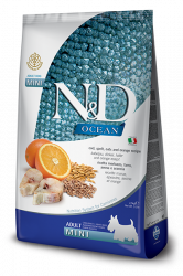 N&D Low Grain Dog Ocean Adult Mini Cod, Spelt, Oats & Orange_pytel