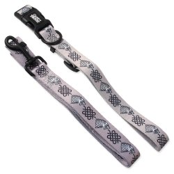 Obojek s vodítkem GOT Stark stříbrný