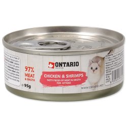 Ontario Cat konzerva Kitten Chicken & Shrimps