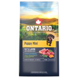 Ontario Puppy Mini Lamb & Brown Rice 