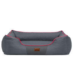 Pelech Comfort šedý s červeným lemováním 