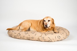 Polštář ovál Kost béžovo/černý