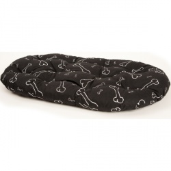 Polštář ovál Kost černo/bílý 