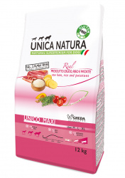 Unica Natura Dog Unico Maxi Raw Ham, rice and p...
