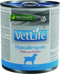 Vet Life Dog konzerva Hypoallergenic Pork &...