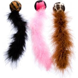 Wild Tails Kong Plyšový míček s ocasem z pírek 