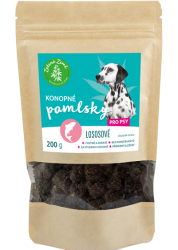 Zelená Země Konopné pamlsky pro psy lososové 200g